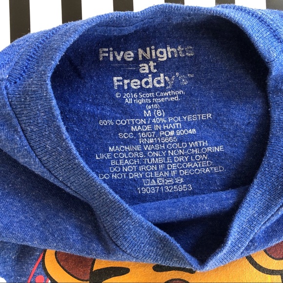 Boys Five Nights at Freddy’s Blue T-Shirt Sz M/8 - Picture 5 of 5